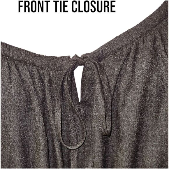 TORRID MINI 3/4 Sleeve Tie Front detail Babydoll Dress Deep Black Size 2X - Picture 5 of 14